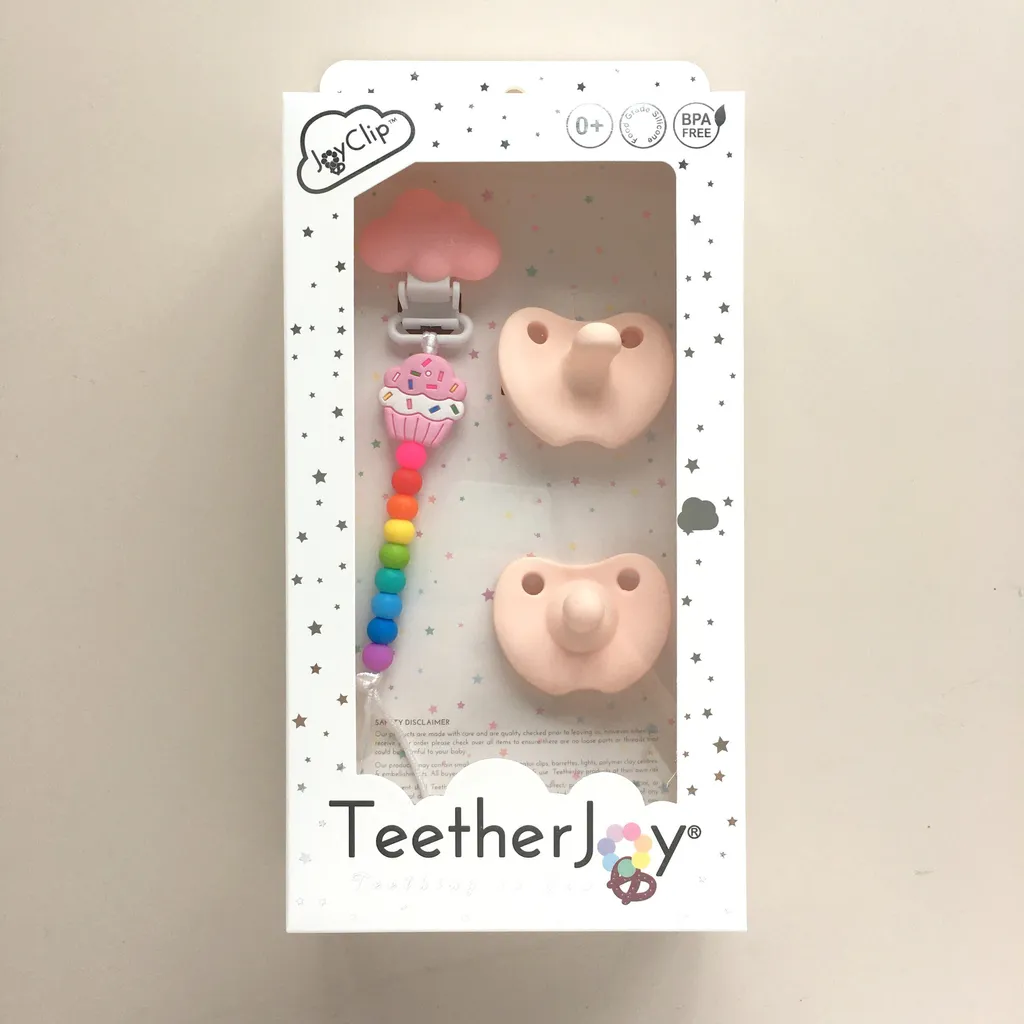 79091620.jpeg Teether Joy - Joy Clip & Twin Pacifier Set - Image 1