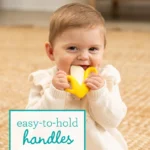 Infantino - Lil Nibbles Textured Silicone Teether : Banana (F316745) - Image 4