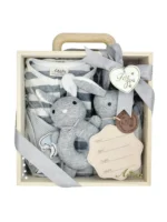 Angeliz Baby - Twin Bunny Swaddle Wooden Set